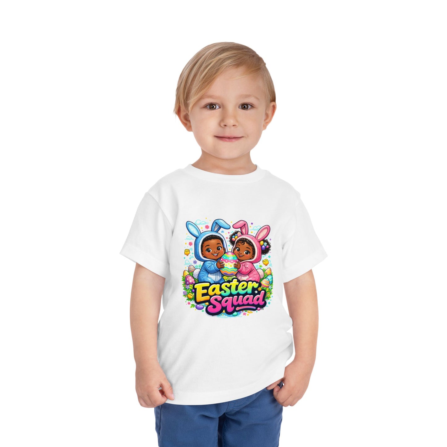 Toddler Tee — "Easter Squad" Bunny Twins Edition