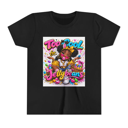 Youth Tee — "Too Cool for Jellybeans" Bubblegum Boss