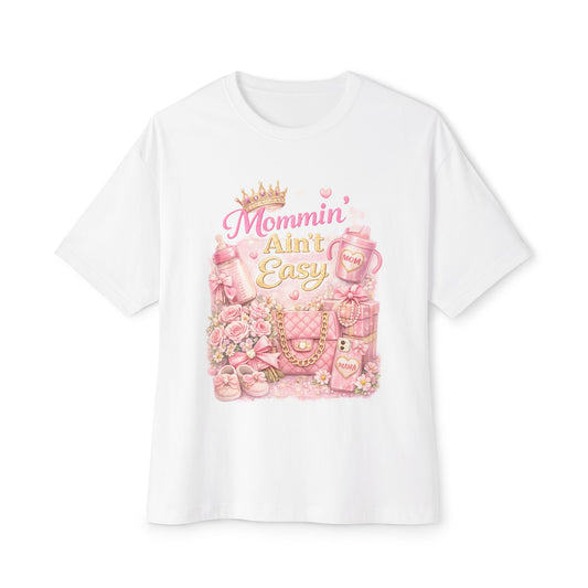 Mommin' Ain't Easy Tee — Pink Mom Life Graphic T-Shirt