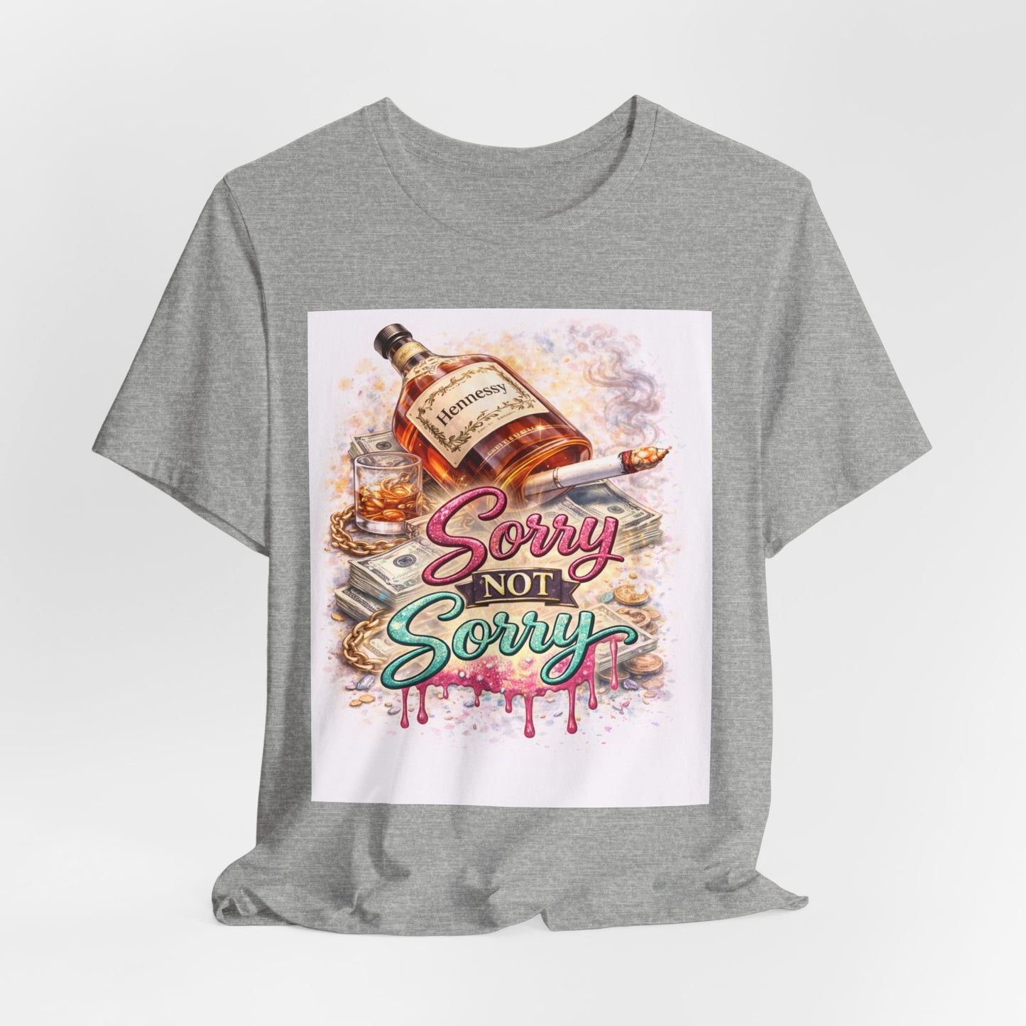 Sorry Not Sorry Whiskey Tee — Funny Drinking Graphic T-Shirt