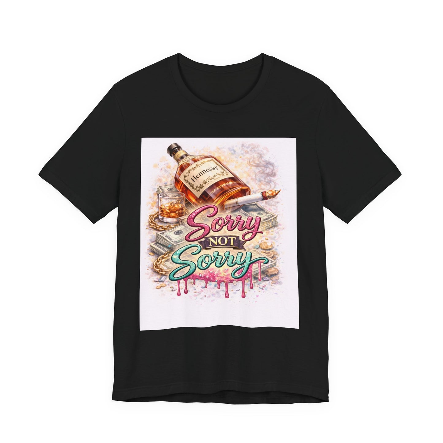 Sorry Not Sorry Whiskey Tee — Funny Drinking Graphic T-Shirt