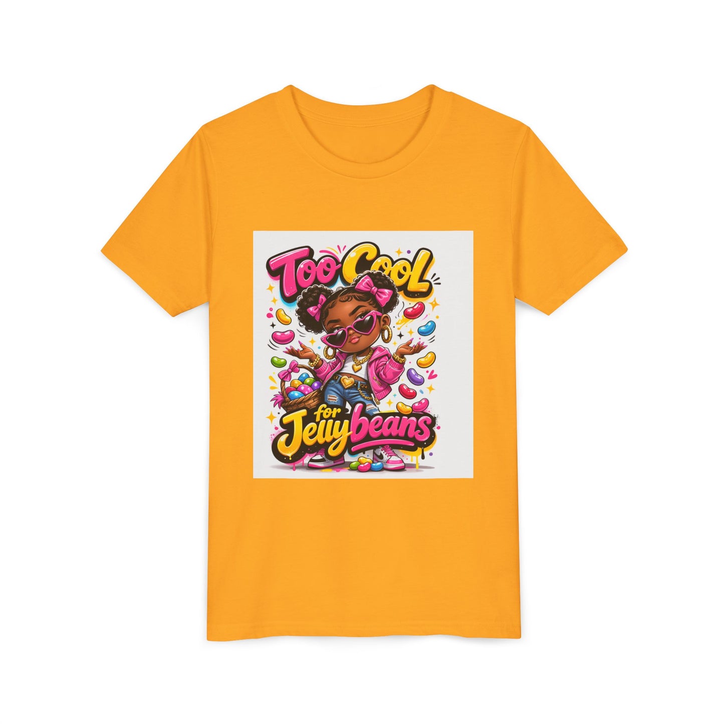Youth Tee — "Too Cool for the Jellybeans" Mini Diva