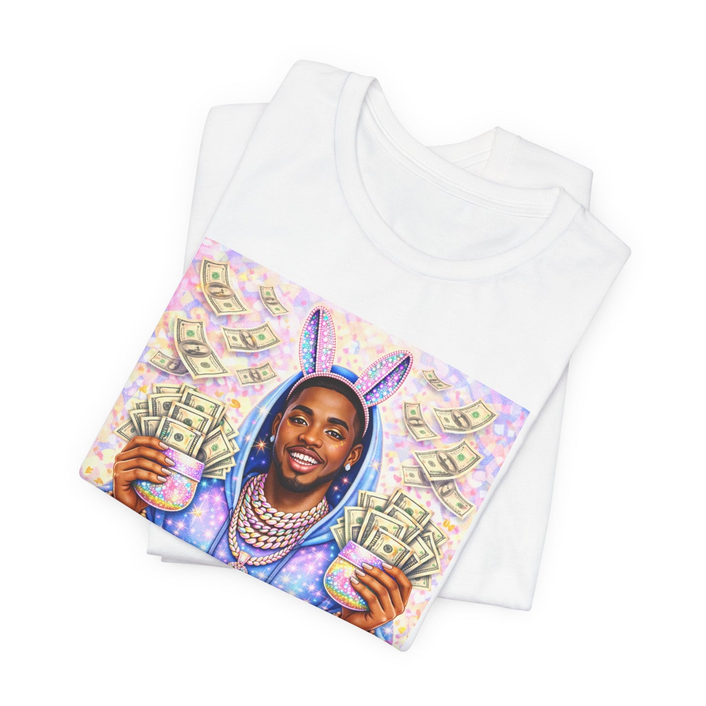 Certified Egg Collector T-Shirt — Funny Easter Bunny Money Graphic Tee