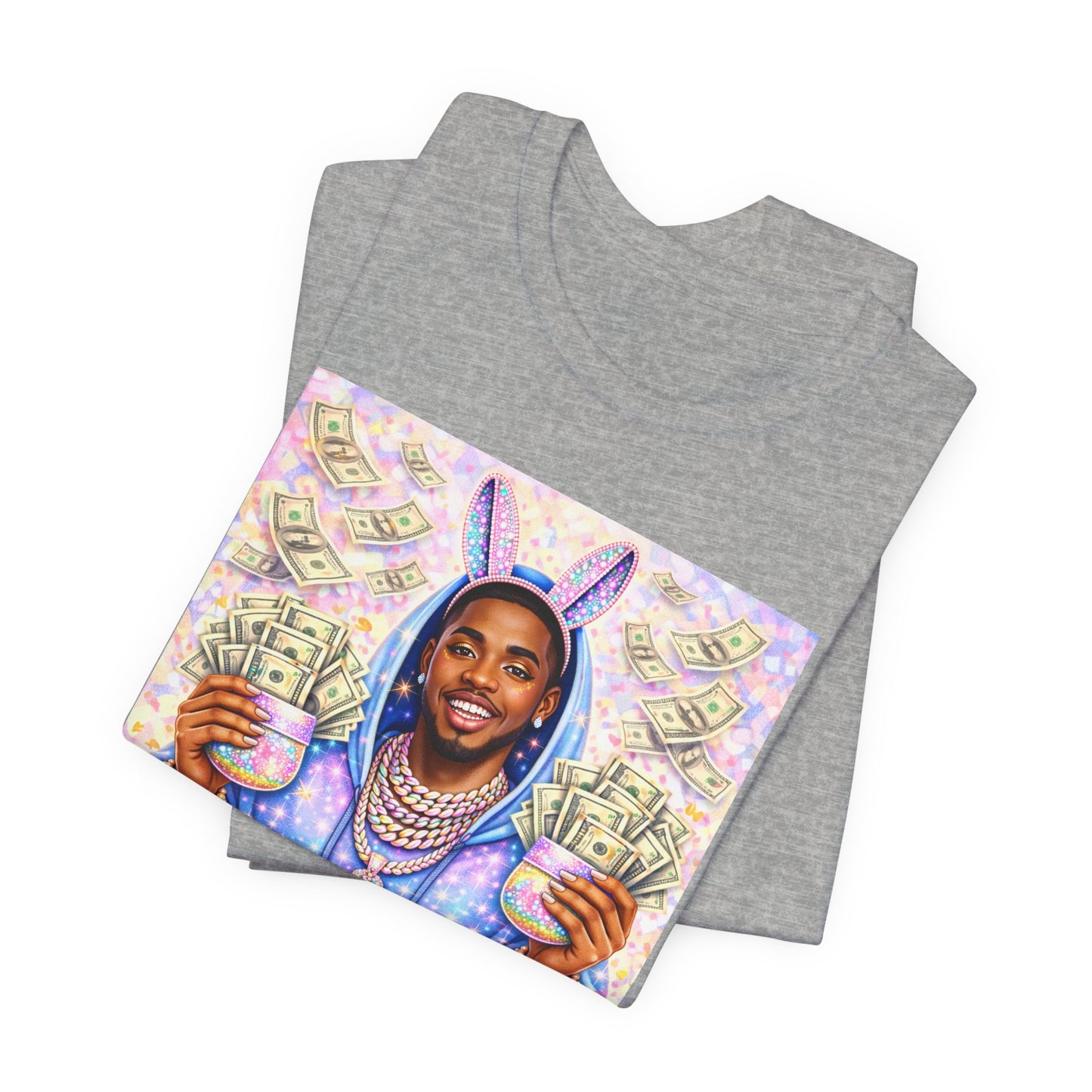 Certified Egg Collector T-Shirt — Funny Easter Bunny Money Graphic Tee