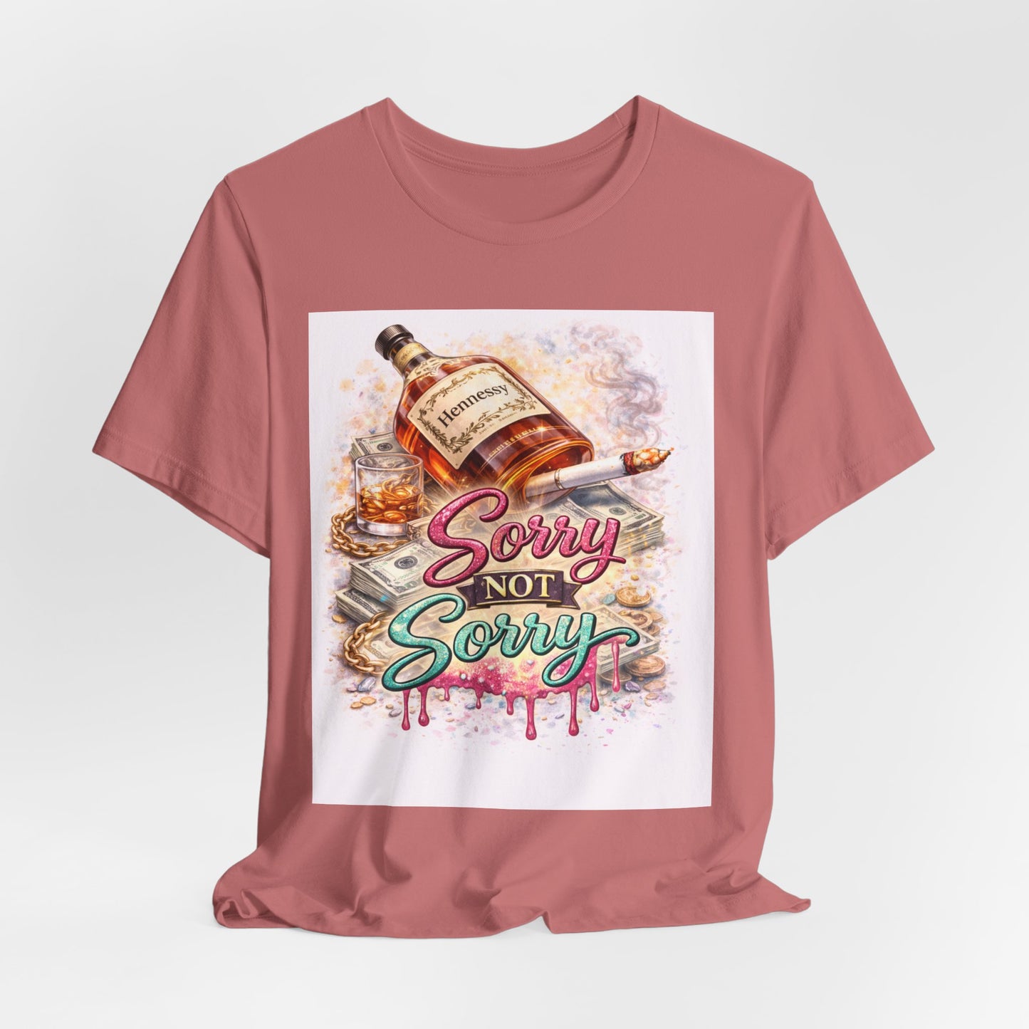 Sorry Not Sorry Whiskey Tee — Funny Drinking Graphic T-Shirt