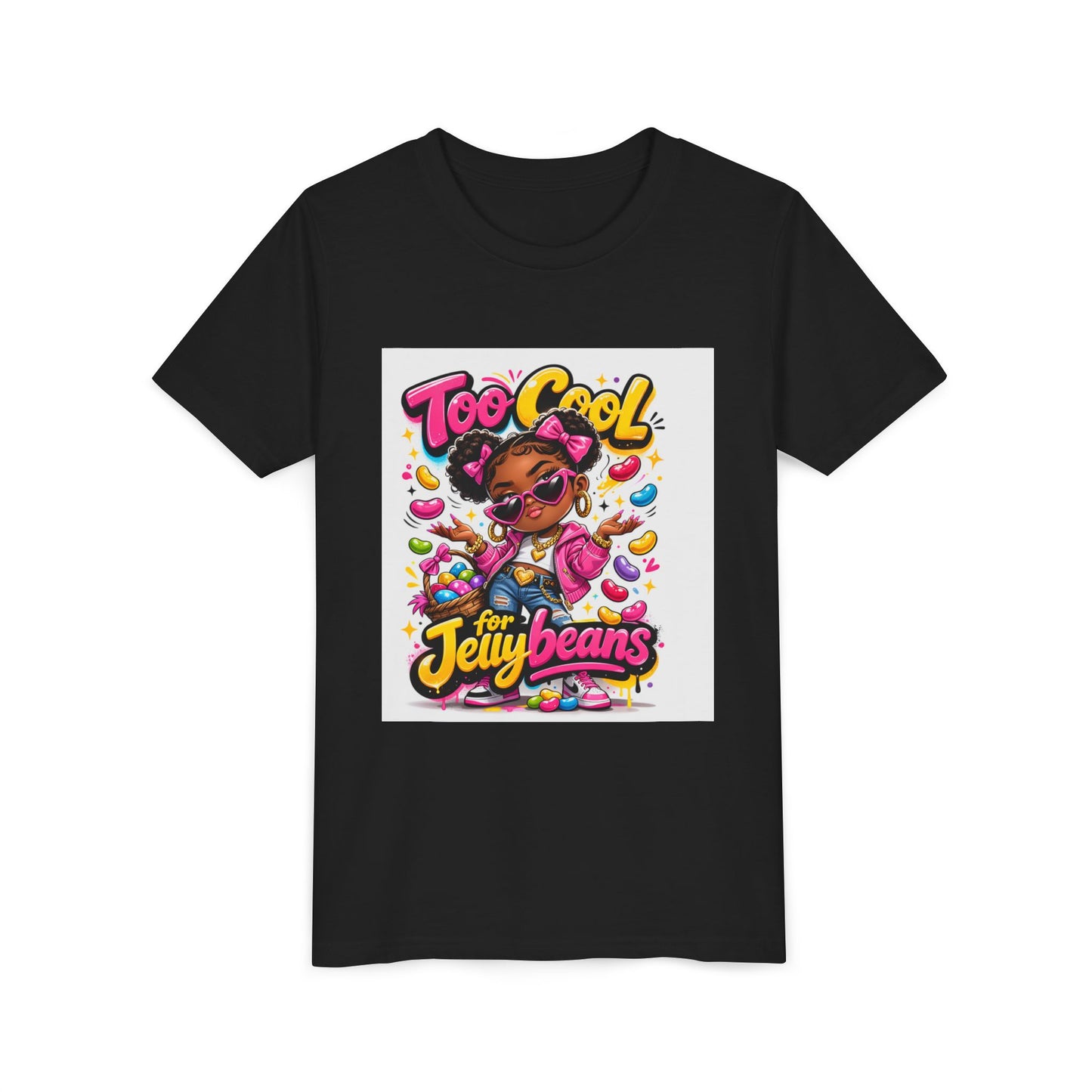 Youth Tee — "Too Cool for the Jellybeans" Mini Diva