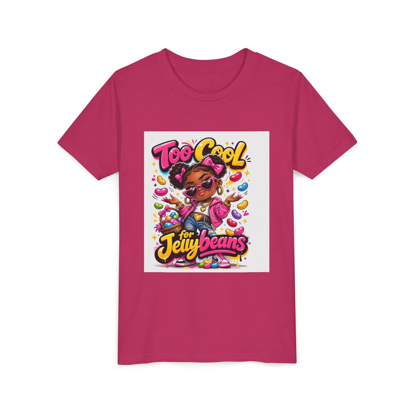 Youth Tee — "Too Cool for the Jellybeans" Mini Diva