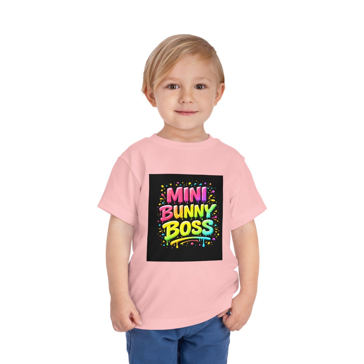 Mini Bunny Boss Toddler Tee — Colorful Kid Easter Shirt