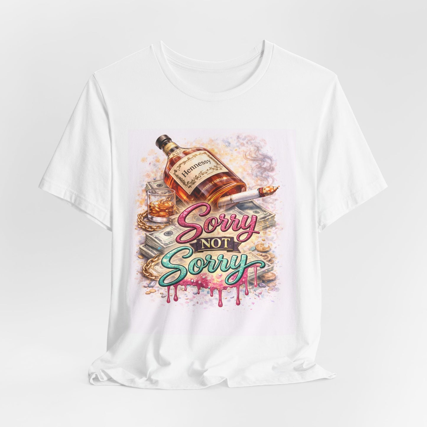 Sorry Not Sorry Whiskey Tee — Funny Drinking Graphic T-Shirt