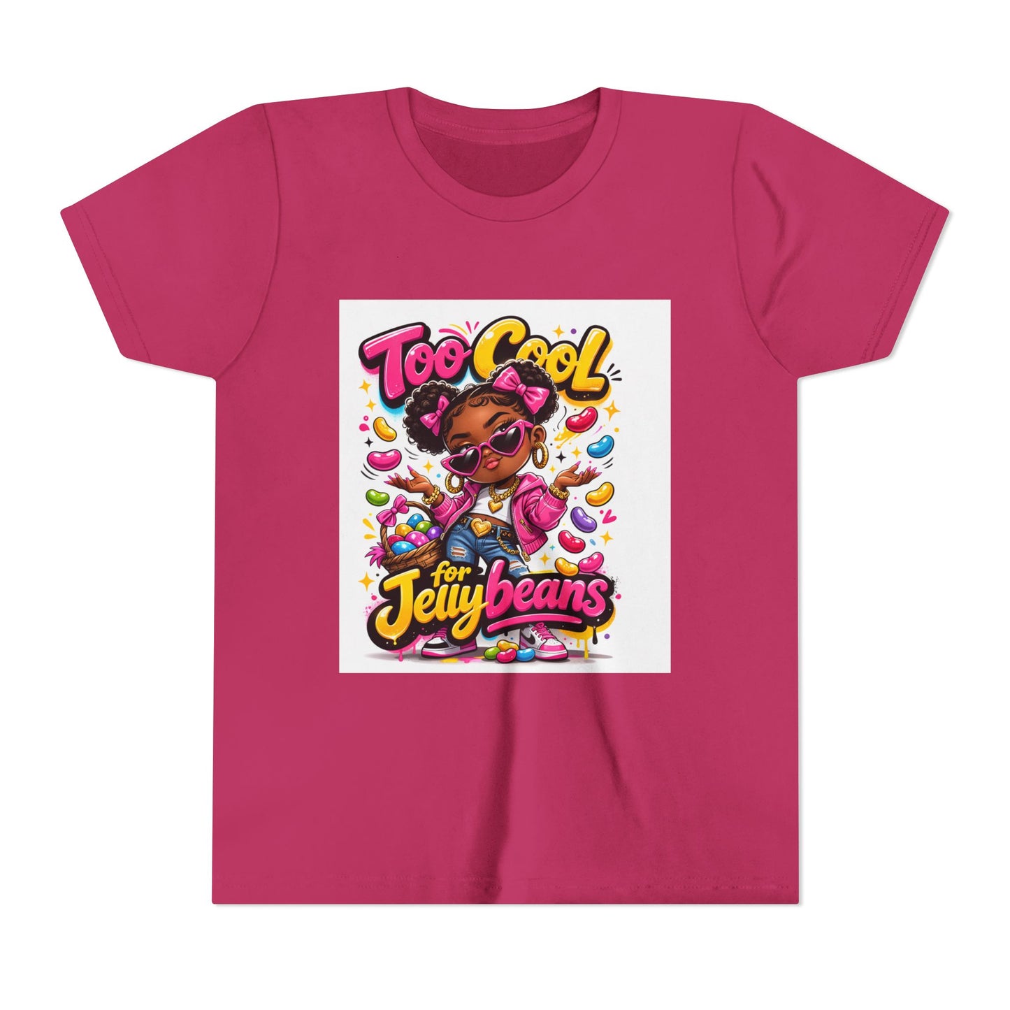 Youth Tee — "Too Cool for the Jellybeans" Mini Diva