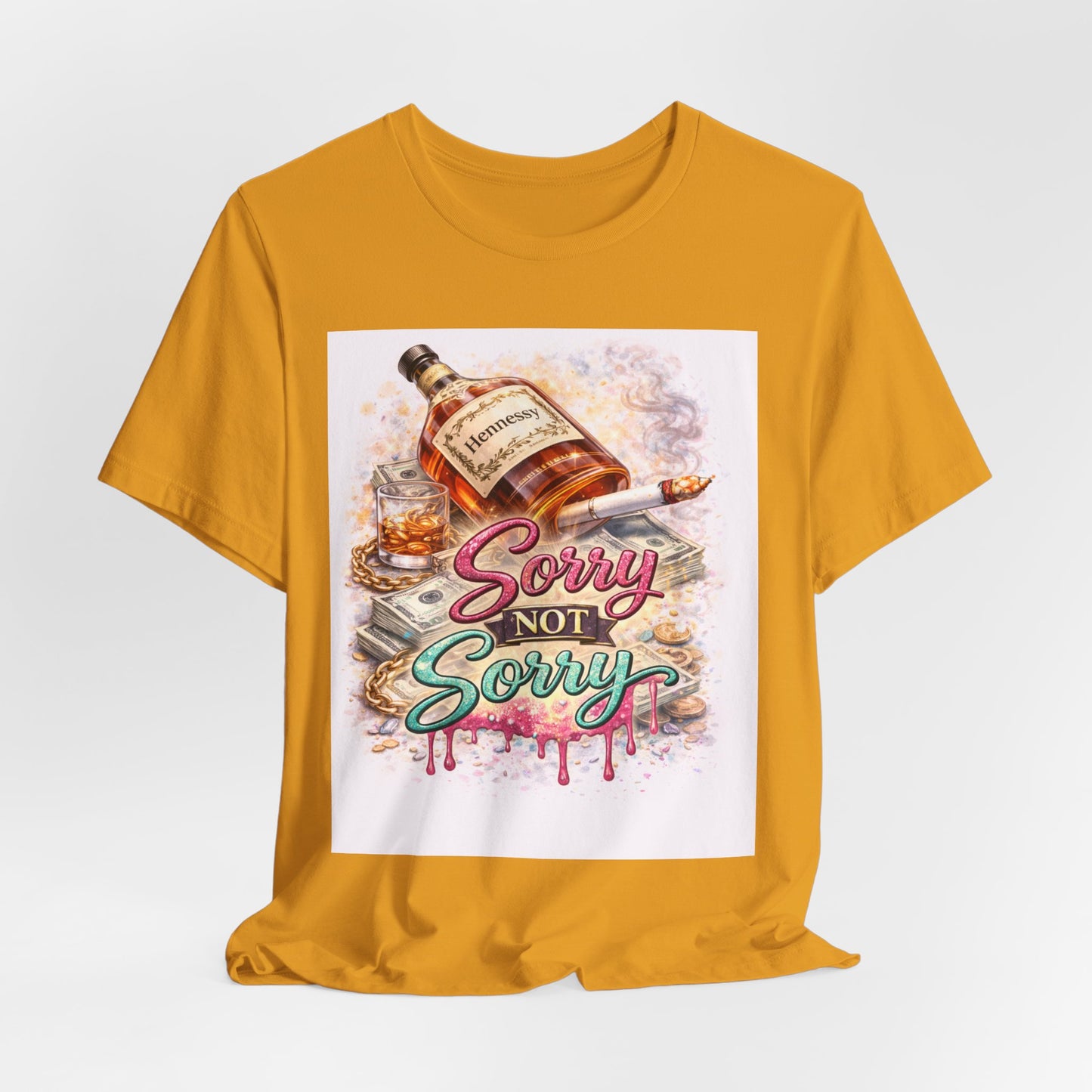 Sorry Not Sorry Whiskey Tee — Funny Drinking Graphic T-Shirt