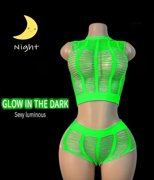 Glow Temptress Cut-Out Lingerie Set
